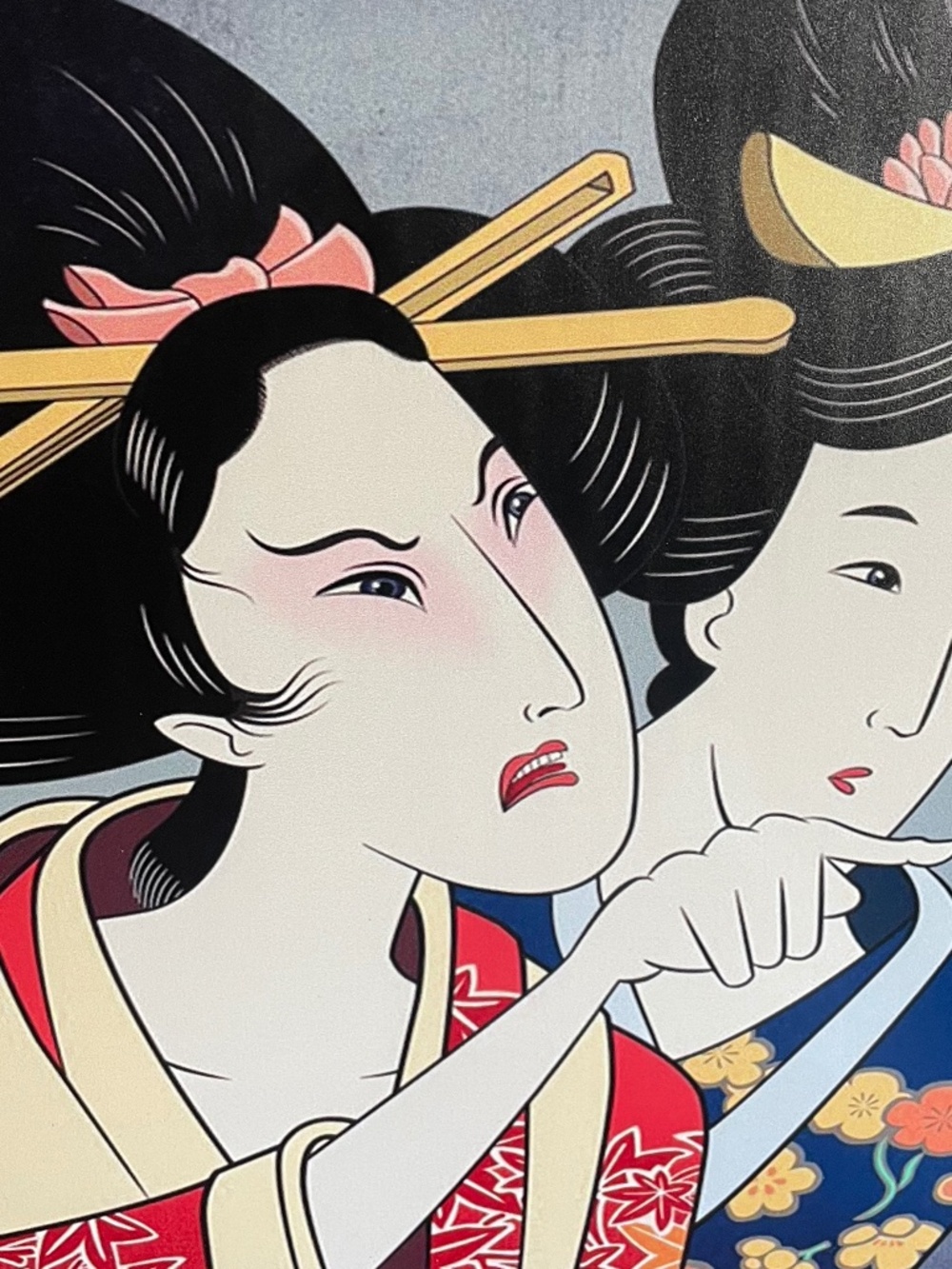 PRICE DROP! Japanese Print "Yelling Women" - Tin Wall Decor - Picture 3 of 8